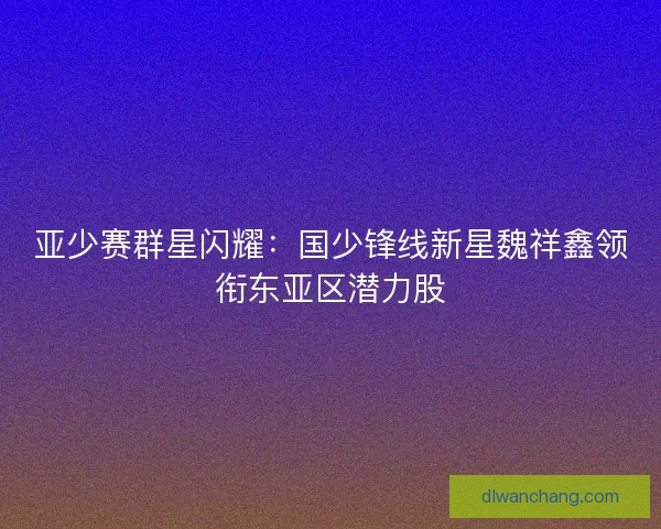 亚少赛群星闪耀：国少锋线新星魏祥鑫领衔东亚区潜力股